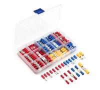 JIOYUNG eufeifeiegds Connecteur de câble isolé, 280 pièces, Fil électrique, sertissage, Pelle, Anneau Bout à Bout, Ensemble de fourchettes, cosses d'anneau, bornes roulées, Kit Assorti wefeiegds