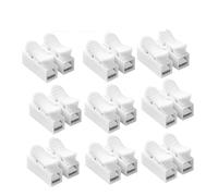 JIOYUNG eufeifeiegds Connecteur de Fil de câble, connecteur de câble à poussée Rapide, borne à Ressort for l'éclairage et Le câblage Automobile, électricité wefeiegds(2Pin 10PCS)