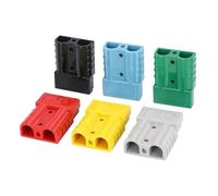 JIOYUNG eufeifeiegds Connecteur Rapide de Style 50A/120A/175A/350A, 5/20/100 pièces, Charge de Batterie Bipolaire en cuivre plaqué Argent, Courant élevé wefeiegds(Red-Shaped Handle,5 PCS_50A)