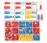 JIOYUNG eufeifeiegds Connecteurs à sertir 100/280 pièces, kit de connecteurs mâles et Femelles 2.8/4.8/6.3mm, 15 Types de bornes à sertir, connecteurs électriques wefeiegds(100Pcs)