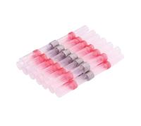 JIOYUNG eufeifeiegds Connecteurs de bornes Bout à Bout à sertir avec Manchons à souder thermorétractables, 50 pièces, avec boîte 1.5-6.0mm, étanche et isolé électrique wefeiegds(Rouge)