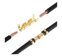 JIOYUNG eufeifeiegds Connecteurs de Fils électriques en Forme de U, bornes à sertir for Une Connexion de câblage Rapide, 50/100 à 0.5 mm², Kit de Tubes thermorétractables wefeiegds(50Set)