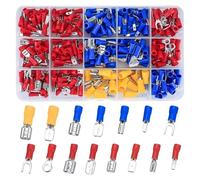 JIOYUNG eufeifeiegds Connecteurs électriques à Fil isolé avec Outil, Assortiment de bornes à sertir de câble mâle/Femelle, Bout de Fourche de Type U, 280 pièces wefeiegds(280pcs Boxed)