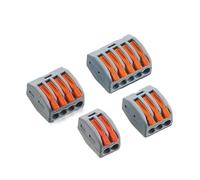 JIOYUNG eufeifeiegds Connecteurs Rapides de Fil à Levier CMK 41, 3 4 5 Ports, Pince de câble électrique, Assortiment Domestique, bornier 0.08-4mm Rapide, 50 pièces wefeiegds(CMK414(4P))
