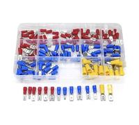 JIOYUNG eufeifeiegds Kit de connecteurs de câbles électriques, Assortiment de bornes à sertir, Pelle à sertir, Anneau isolé, Fourche, Jeu de Fesses wefeiegds(140PCS-3)