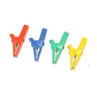 JIOYUNG eufeifeiegds Lot de 10 Pinces Crocodiles de Test de sécurité for fiche Banane gainée de 4 mm, 6 Couleurs, 32 A, 1000 V wefeiegds(Rouge)