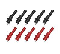 JIOYUNG eufeifeiegds Lot de 10 Pinces Crocodiles isolantes avec Douille de 2 mm, Accessoires de Test de Pince Crocodile en métal for multimètre wefeiegds