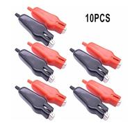 JIOYUNG eufeifeiegds Lot de 2/10 Pinces Crocodiles 20 A, Gaine en PVC, Protection de Batterie isolée, Pince à Ressort de Test, 70 mm, for l'amélioration de l'habitat wefeiegds(10pcs)