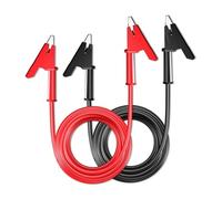JIOYUNG eufeifeiegds Lot de 2 câbles de Test for multimètre avec Pince Crocodile Double, 1 m/2 m/3 m, Fil de raccordement Rouge/Noir wefeiegds