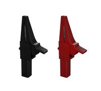 JIOYUNG eufeifeiegds Lot de 2 Pinces Crocodiles de Test de sécurité 32 A 1000 V for fiche Banane gainée de 4 mm wefeiegds(1red 1black)