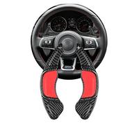 JIOYUNG eufeifeiegds Palette de changement de vitesse de volant en fibre de carbone véritable for 7 MK7 S-cirocco P-olo VW Paddle Extended Shifter Trim Cover(schwarz)