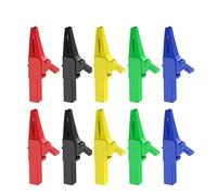 JIOYUNG eufeifeiegds Pince Crocodile de Test de sécurité P2003 32A avec Prise Jack 4 mm for fiche Banane gainée de 4 mm en cuivre 5 Couleurs wefeiegds(P2003-5color-10PC)