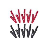 JIOYUNG eufeifeiegds Pinces Crocodiles isolées P2009 avec connecteur de Pince Crocodile à Douille de 2 mm Outils de Test électrique 300 V/10 A wefeiegds(Red Black 10PCS)