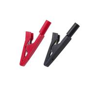 JIOYUNG eufeifeiegds Pinces Crocodiles isolées P2009 avec connecteur de Pince Crocodile à Douille de 2 mm Outils de Test électrique 300 V/10 A wefeiegds(Red Black 2pcs)