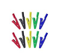 JIOYUNG eufeifeiegds Pinces Crocodiles isolées P2009 avec connecteur de Pince Crocodile à Douille de 2 mm Outils de Test électrique 300 V/10 A wefeiegds(5 Color 10PCS)