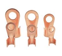 JIOYUNG eufeifeiegds Terminal OT 3/5/10/20/30/40/50/60/100A, Fil d'épissure Dia, Nez en cuivre Nu, Forme O, sertissage, connecteur de câble de Batterie Nu, cosse Ouverte wefeiegds(Red Copper - 60A)