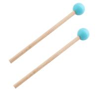 Jiozermi Lot de 2 maillets de cloche en plastique, 18 cm de long, bâtons de glockenspiel, maillet de xylophone, bâtons de percussion pour carillon de tambour, bleu