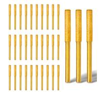 Jiozermi Lot de 30 pierres d'affûtage de tronçonneuse de 5/32 pouces - Aiguiseur diamant - Pierre de meulage - Lime dorée - Accessoires pour roue d'affûtage électrique diamant - 4 mm