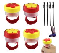 Jiozermi Lot de 4 mangeoires manuelles pour colibris avec 4 brosses pour alimentation en plein air