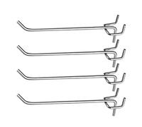 Jiozermi Lot de 50 crochets pour panneau perforé 12,7 cm, crochets très résistants, crochets d'étagère en métal pour panneau perforé de 0,6 cm et 0,3 cm