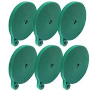 Jiozermi Lot de 6 rouleaux d'attaches pour plantes grimpantes, réutilisables et réglables pour fleurs, tomates, vignes, 60 m (6 rouleaux de 10 m) x 1,2 cm, vert