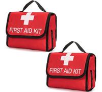 Jipemtra Lot de 2 sacs à pharmacie multicouches pour trousse de premiers secours - Sac de voyage vide - Sac de rangement compact pour premiers intervenants - Sac médical de survie pour la maison, le