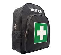 Jipemtra Sac à dos d'urgence rouge vide pour premiers secours, premiers secours, traumatismes pour randonnée, plein air, voyage, camping, animal de compagnie, chien, chat, garderie (noir vert)