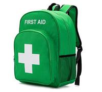 Jipemtra Sac à dos d'urgence rouge vide pour premiers secours, sac de premiers secours, sac de premiers secours pour le camping, le cyclisme, la randonnée, la garderie en plein air (vert)