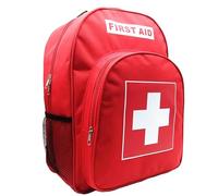 Jipemtra Sac à dos d'urgence rouge vide pour premiers secours, sac de premiers secours, sacs de traumatismes pour équitation, bureau, randonnée, ambulanciers paramédicaux, Rouge