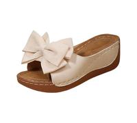 Jipersuo Chaussure Femme Nouvelles sandales d'été à semelles épaisses et nœuds de grande taille, d'Europe et d'Amérique, pour femmes