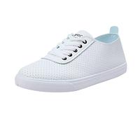Jipersuo Chaussure Femmes Chaussures décontractées Mode Couleur Unie à Lacets Plat Confortable Chaussures antidérapantes
