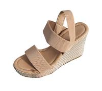 Jipersuo Sandale Femme Confortable Sandales polyvalentes à plateforme, confortables et faciles à enfiler grâce leur bride en tissu aquatique.