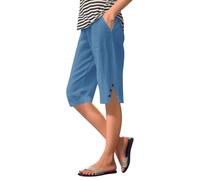 Jipersuo Vetement Femme Chic Short de Plage décontracté et Ample avec Poches, Taille élastique Confortable, idéal pour Les promenades d'été chez Les Femmes.
