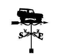 JIPOFAN Girouette, indicateur de Direction du Vent, Outil de Mesure en Acier Inoxydable avec Support de Montage 35 x 50 cm