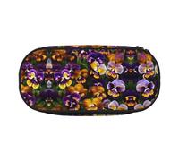 JIPOFD Grande trousse à crayons Pansy Perfection - Grande capacité - Pour homme et femme, Noir/blanc, One Size, Art déco.