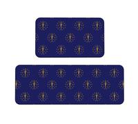JIPOFD Lot de 2 tapis de cuisine rembourrés avec motif drapeau de l'État de l'Indiana, tapis de sol confortable