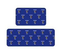 JIPOFD Lot de 2 tapis de cuisine rembourrés avec motif drapeau de l'État du Wisconsin, tapis de cuisine confortable pour le sol