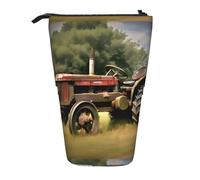 JIPOFD Old Tractor Photoes Trousse à crayons debout Motif ferme
