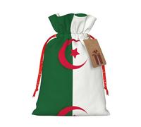 JIPOFD Pochette avec cordon de serrage Motif drapeau de l'Algérie 21 x 30 cm