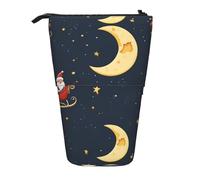 JIPOFD Trousse à crayons avec Père Noël debout - Jolie pochette à crayons portable - Fournitures de bureau