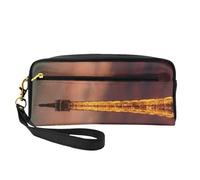 JIPOFD Trousse de maquillage Tower Paris - Trousse de toilette de voyage - Joli sac de rangement pour femme, noir, One Size