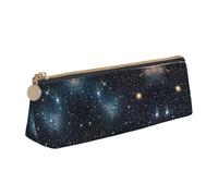 JIPOFD Trousse triangulaire créative en cuir avec constellation et amas d'étoiles et galaxies - Légère et pratique - Grande capacité de rangement, blanc, Taille unique, Art Déco