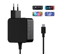 Jippofu Chargeur pour Steam Deck Nintendo Switch 45W USB C Alimentation | pour Steam Deck Nintendo Switch OLED Switch Lite Adaptateur Rapide Téléphone Ordinateur portable 20V/2,25A 15V/3A Câble