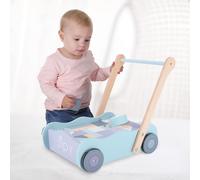 Jipy Chariot en bois avec blocs de construction
