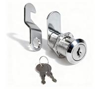 JIQI 1 verrou d'armoire de 2,8 cm avec clé, s'adapte sur une épaisseur de porte maximale de 2,5 cm, 2 plaques de verrouillage, boîte aux lettres identique pour porte de rangement de véhicule récréatif