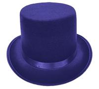 Jiqoe Chapeau haut de forme pour femme et homme - Chapeau de gentleman - Pour fête à thème, bal masqué, déguisement - Chapeau non tissé - Violet, violet, S/L
