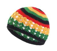 Jiqoe Chapeaux et casquettes pour femmes, bonnet tricoté pour étudiants, adultes musulmans, chapeau d'hiver pliable, fait à la main, crochet prier, garder creux, coloré, S/L