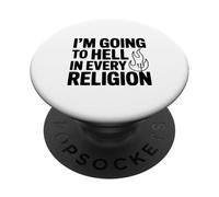 J'irai en Enfer dans Toutes Les Religions PopSockets PopGrip Adhésif