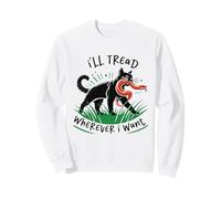 J'irai où Je Veux Serpent Chat drôle Sweatshirt