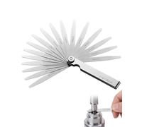 JIRVEX Jeu De Cale D’épaisseur 17 Lames 0,02-1,00 mm Acier Inoxydable Pliable Pour Réglage Soupape Moto Jauge De Tolérance Mécanique
